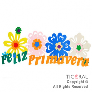 CARTEL FLORES FELIZ PRIMAVERA G.E x 1